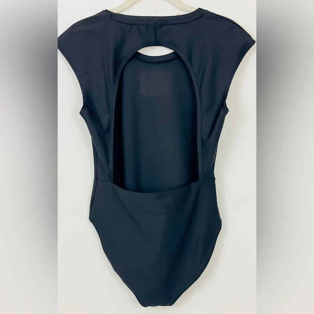 PUMA -Crystal Galaxy Women's Black Bodysuit with open back & snap crotc… - Picture 7 of 12